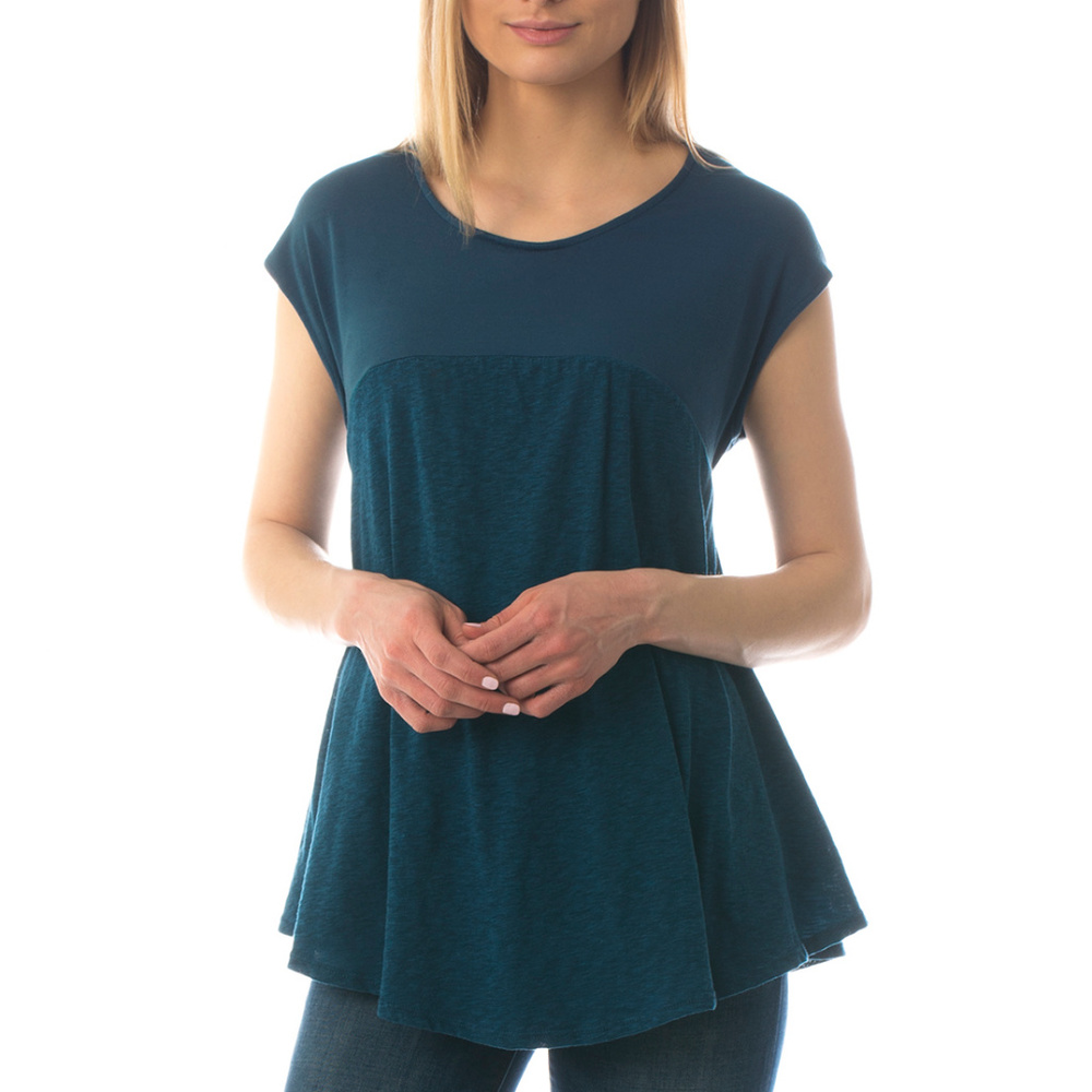 MAJAMAS blue maternity nursing flowy shirt top